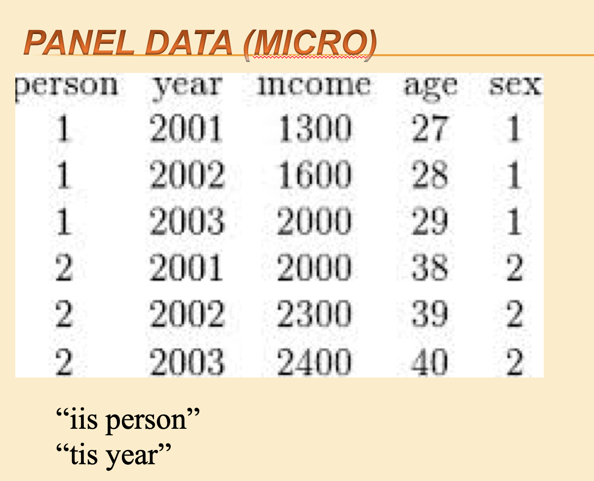 Panel data (micro)